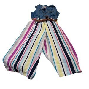 RMLA Toddler Girl 5T Striped Romper